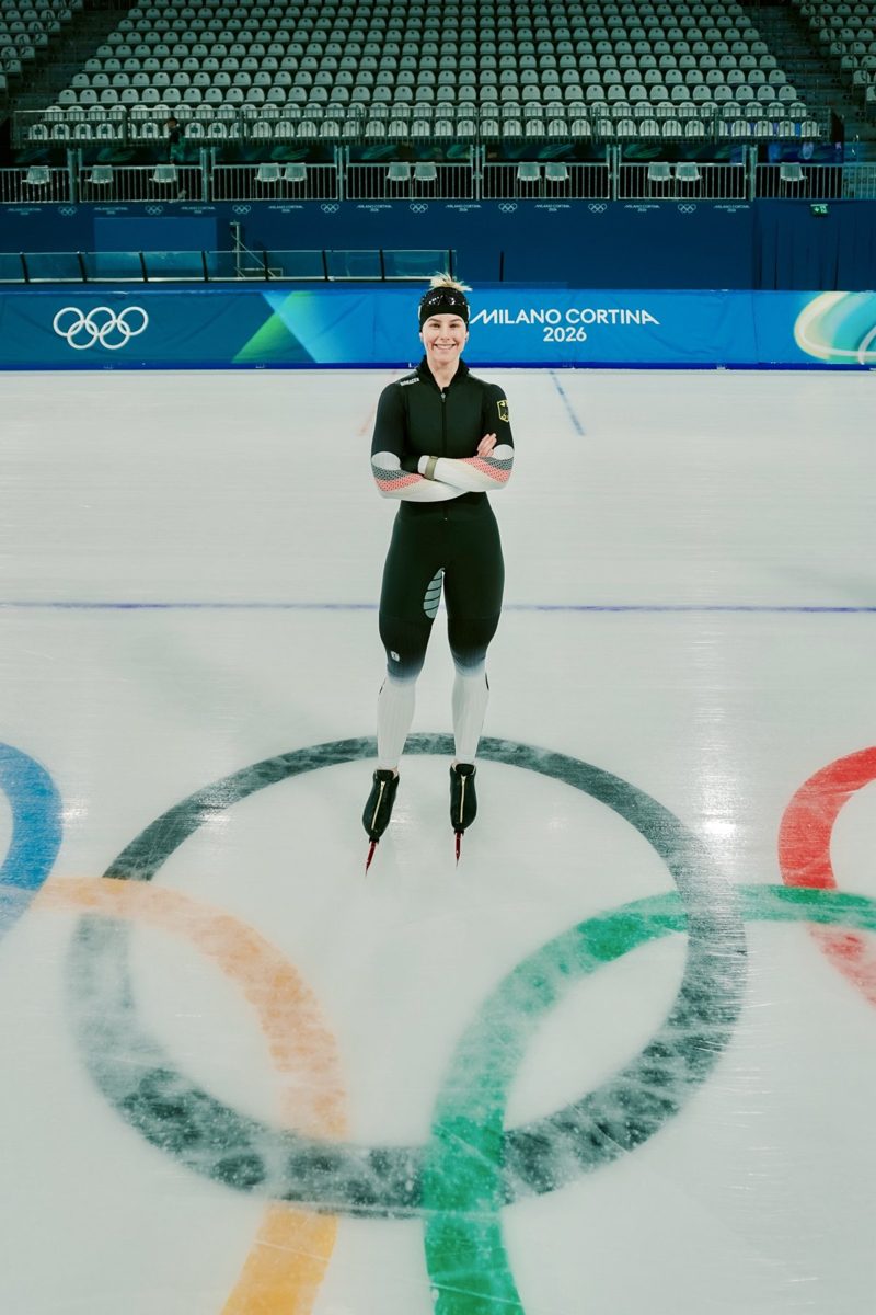 Sophie Warmuth auf dem Eis bei den Olympischen Spielen